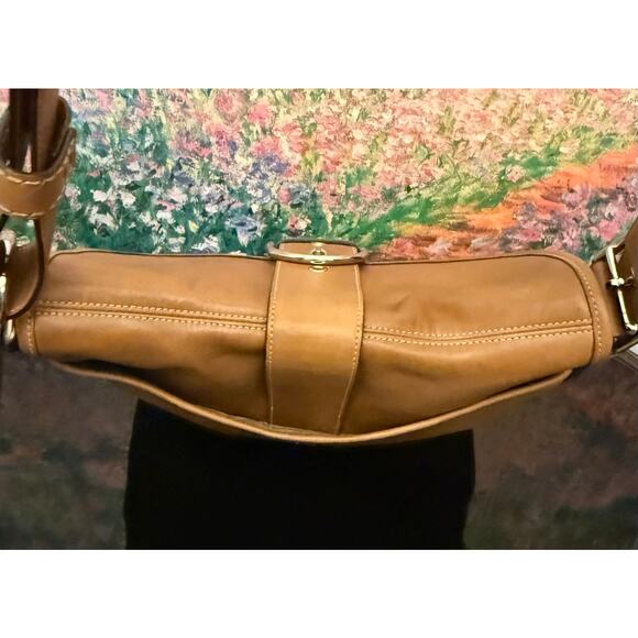 GUC Authentic Vintage Coach Soho? 9481 2 Way Bag in Camel - Picture 4 of 10